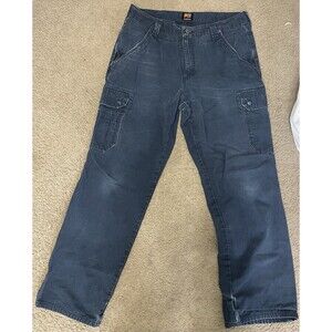 Timberland Pro Cargo Pants Adult 36x32 Blue Canvas Straight Leg Mens  Workwear